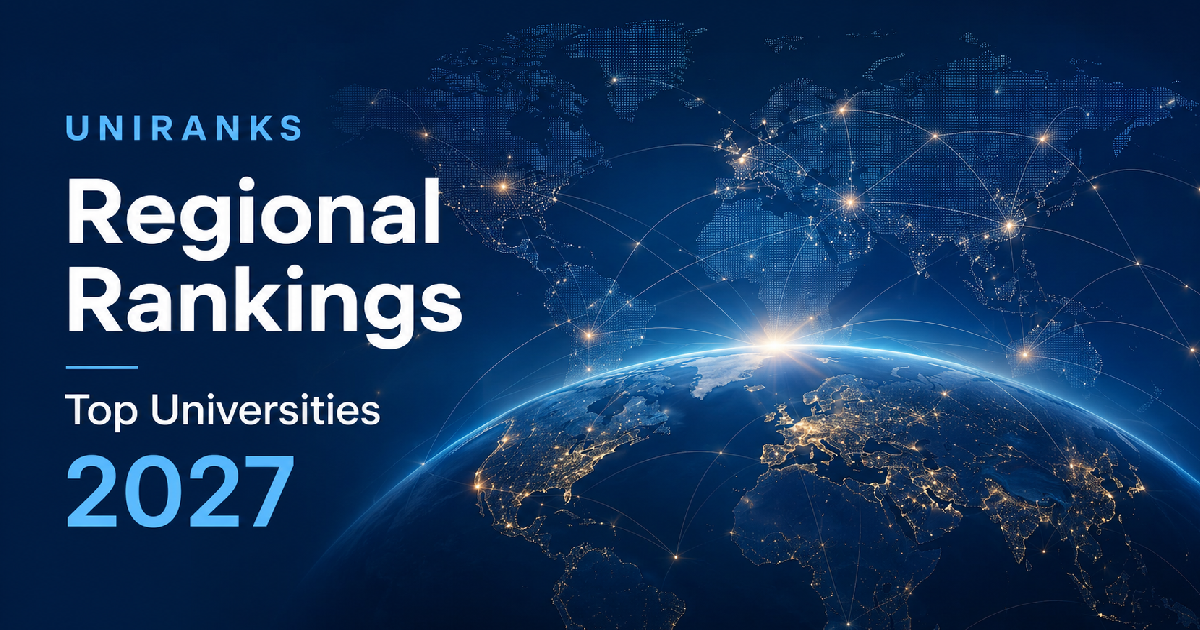 University campus representing regional higher education and university rankings across world regions